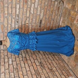 Serena London Peacock Blue Maxi gown size 12